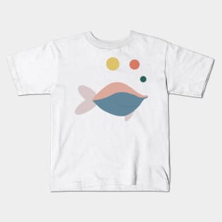 Abstract quirky fish Kids T-Shirt